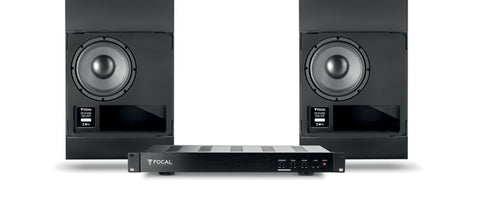 Amplifier able to drive 2 x 100 IWSUB8 subwoofers connected in parallel