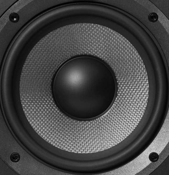 Redesigned woven Aramid-Fiber woofer with a high-frequency tweeter