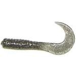 Action Bait 3' Curly Grubs 25pk Smoke Glitter