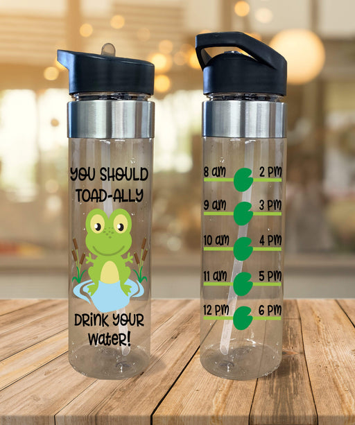 Toad Skinny Tumbler With Straw Frog Water Bottle Tracker You Should  Toad-ally Drink Your Water Motivational Water Bottle With Tracker 