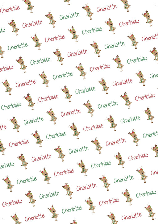 Potter's Printing Personalized Unicorn Valentines Wrapping Paper