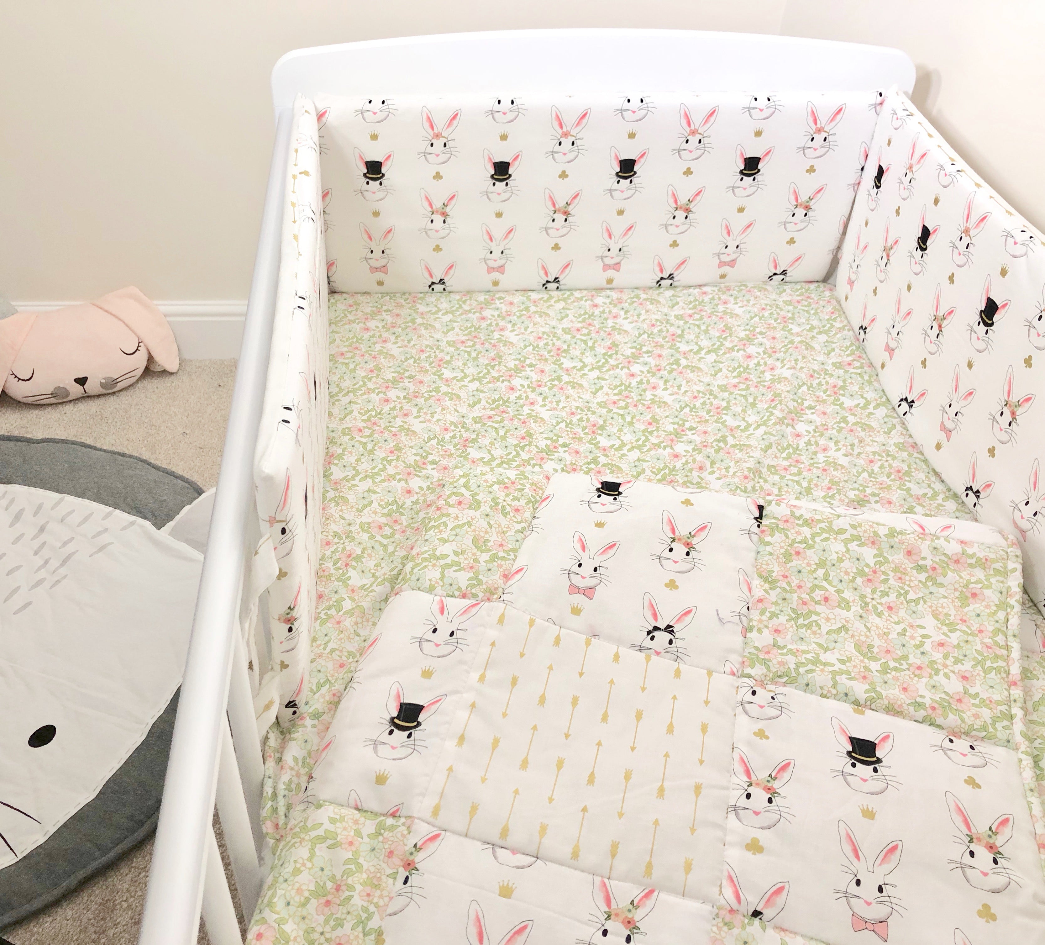 white cot coverlet