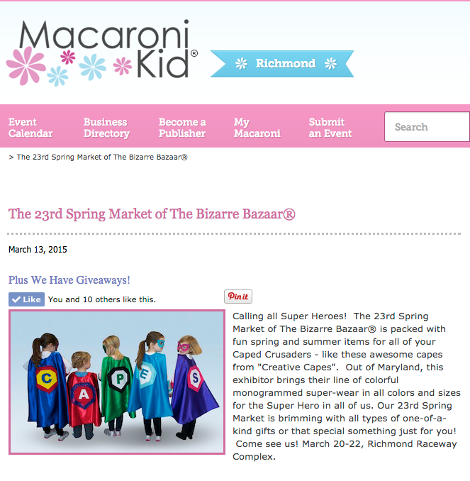 Macaroni Kid blog post