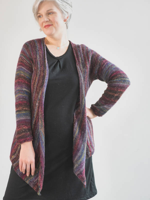 The Annandale Cardigan knitout of Millefiori Light Luxe