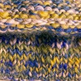 Schacht spinalong post 5: Designing Knits with Handspun Yarn BFL combination spun, knitted & purled