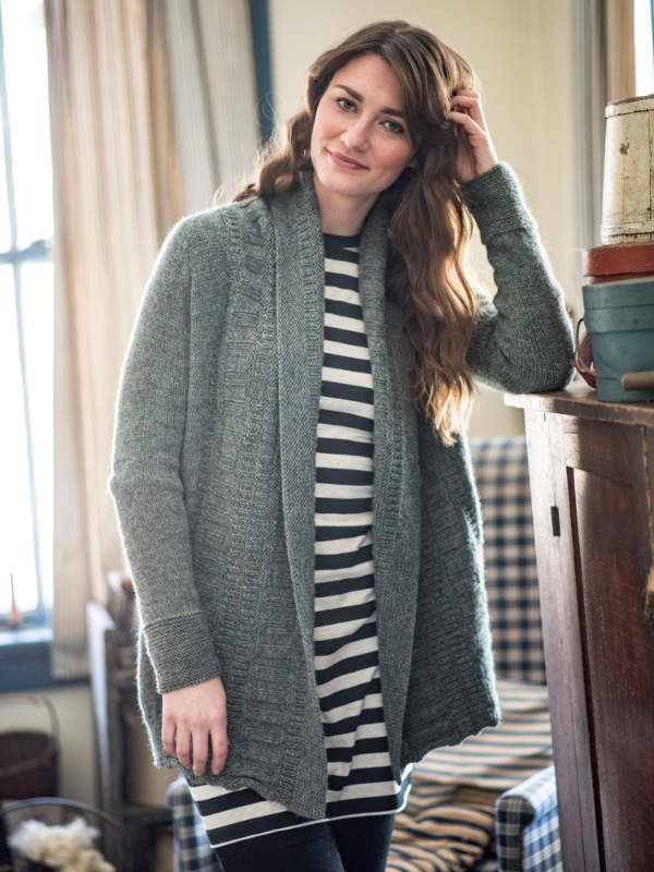 The Draw open-front cardigan knit with Berroco Ultra Alpaca