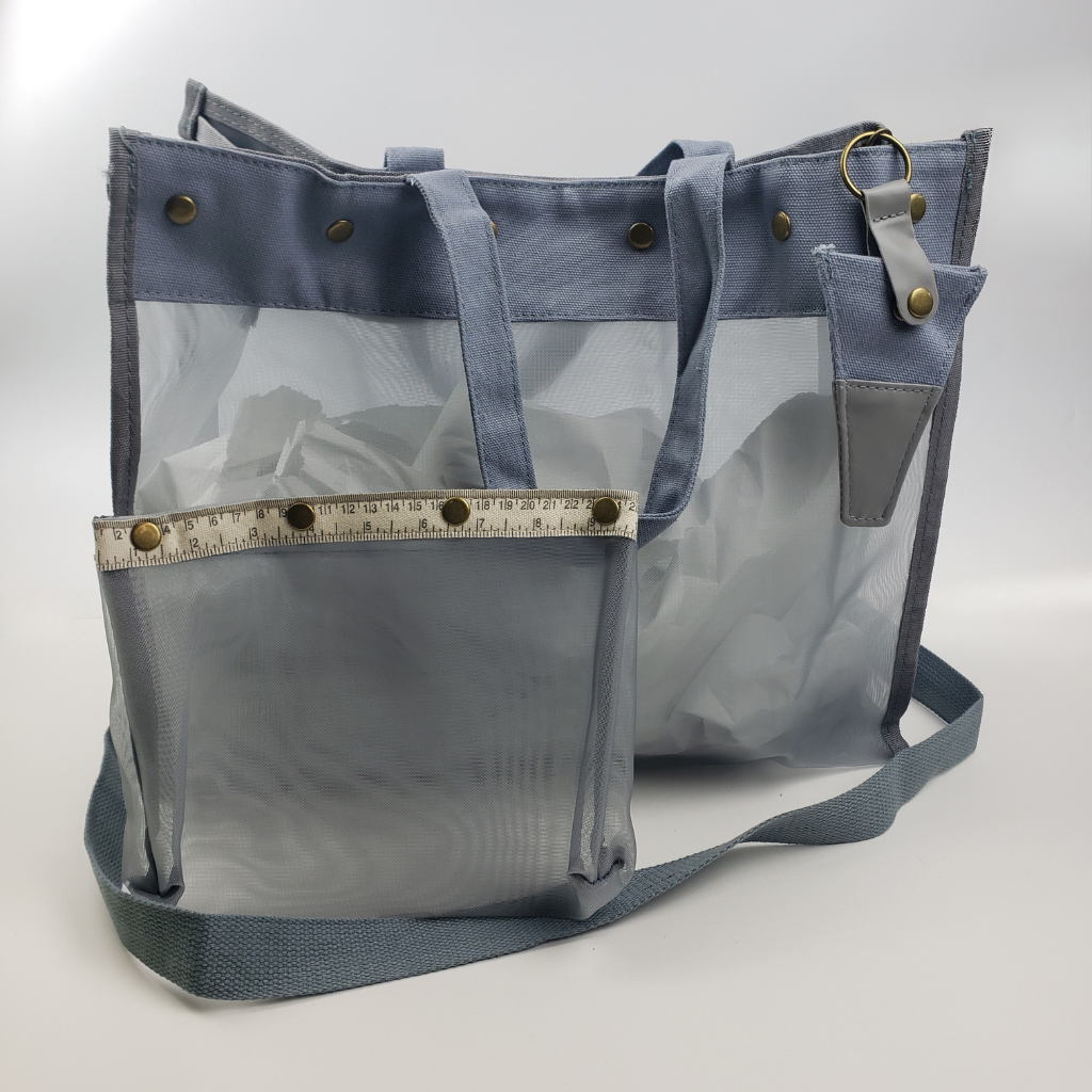 LYKKE Lyra Vegan Leather Project Bag - Camel, Grey & Maroon – The