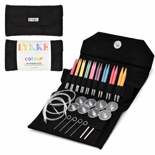 LEEYIEN Interchangeable Knitting Needles Kit Circular Knitting Needles Set Knitting Needle Hand Knitting Tools with Storage Case