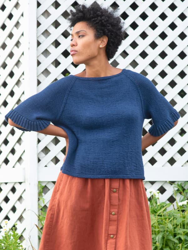 The Miligrain Tee knit out of Berroco Pima Soft DK