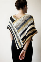 Prato Striped Poncho feza yarns alp premier alp dazzle