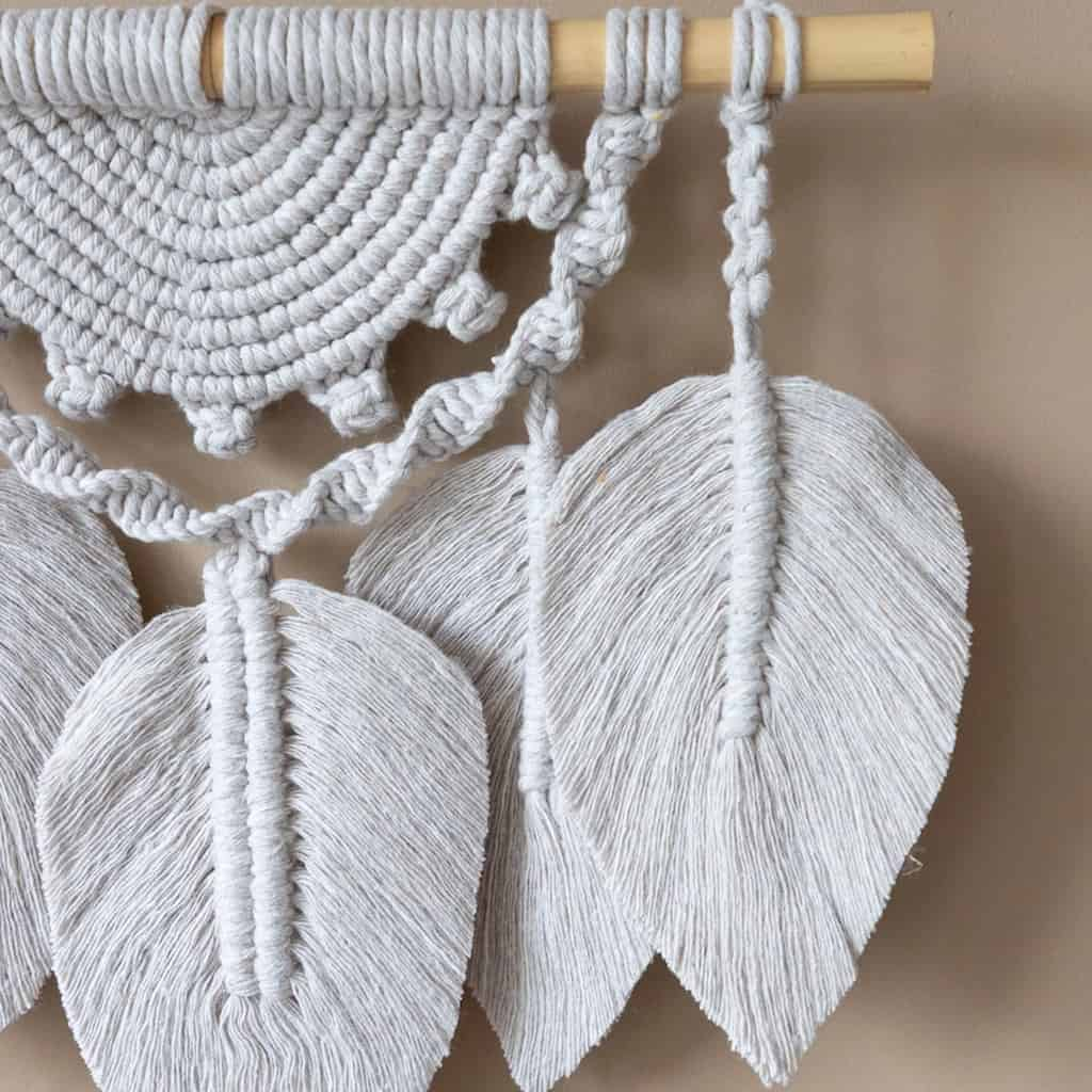 Solid Oak Macrame Plant Hanger Kit - Two Minis