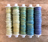 SPRING QUARANTINE POST 3 SPIN ALONG weave handspun bobbins with yarn msb