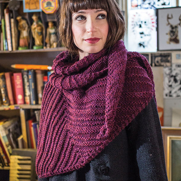 The Duchamp shawl in the color Garnet Mix 72183