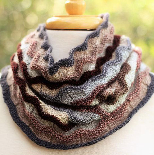 Foggy Mountains Cowl knit from Brown Sheep Top of the Lamb Worsted