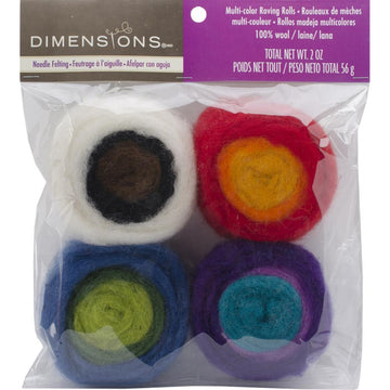 Dimensions Felt Works Wool Roving For Needle Felting .25 Oz, 7 g, Great  Colors!