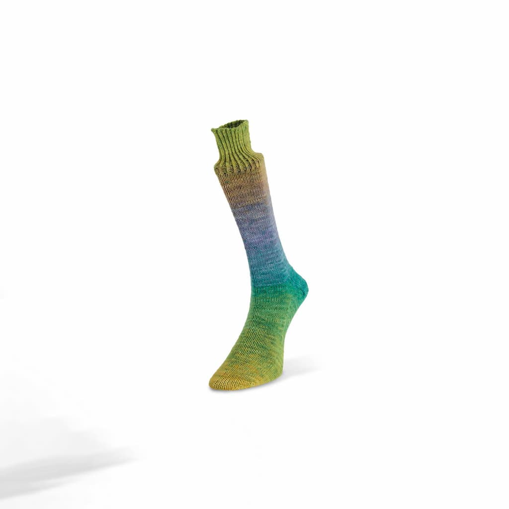 Laines du Nord Infinity Sock, 13 Green-Yellow-Orange-Pink