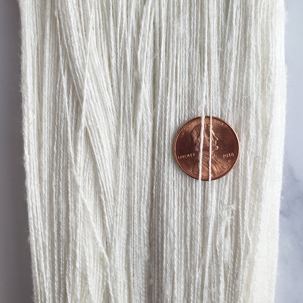 Silk Thick and Thin Undyed Yarn 2lb. 6 oz. Cone