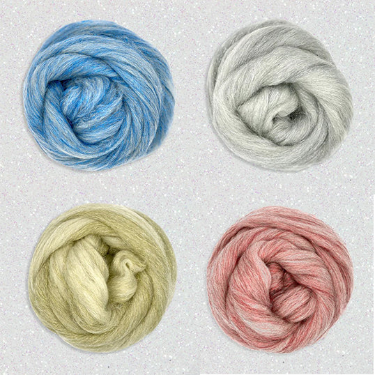 Neutral Palette Extra Fine Merino Wool Roving – 6 yds, 6 Pack with Storage  for Needle Felting, Spinning Yarn, Fiber Arts & Crafts