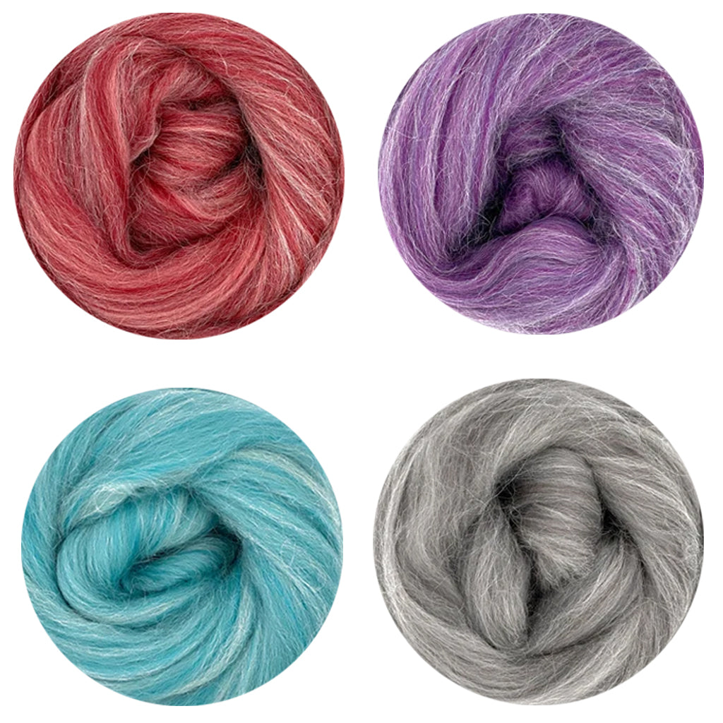 Paradise Fibers Multi Colored Merino Wool Top - Northern Lights