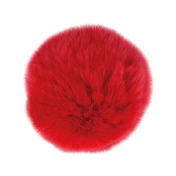 Natural Genuine Rabbit Fur Pom Pom Ball 3.5'' - 4'' Inches