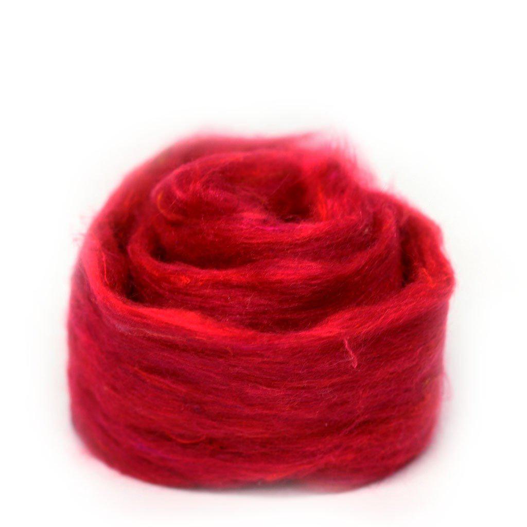 Sari silk ribbon yarn, wide strips. Ox blood, dark red. – Yarn Yarn