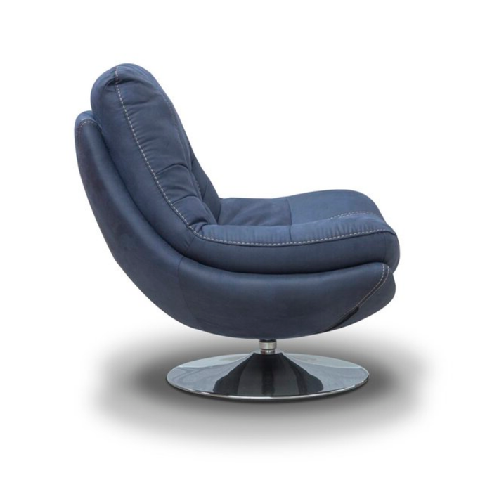 blue grey swivel chair