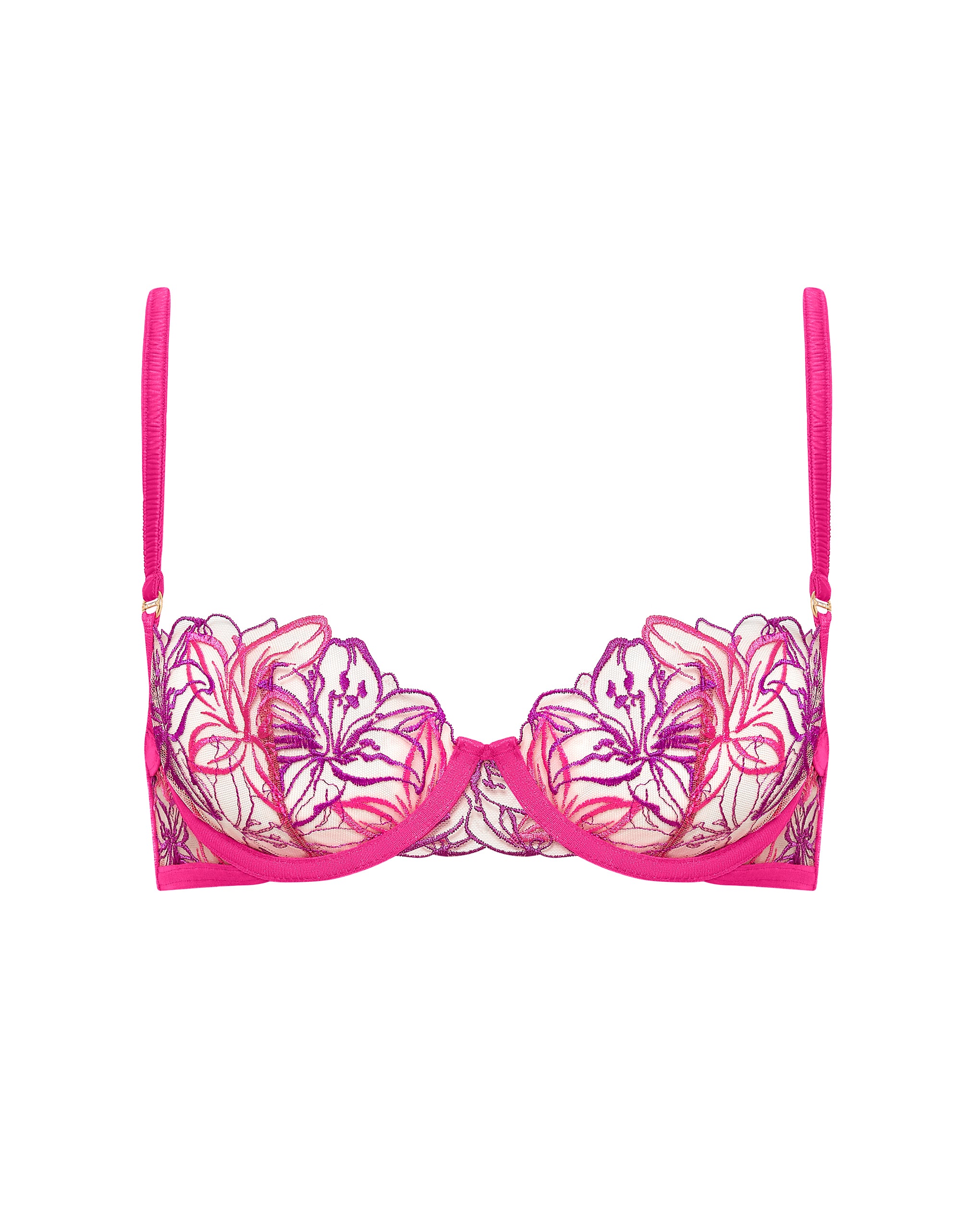 Bluebella Lilly Bra Fuchsia Pink/Bright Violet/Sheer