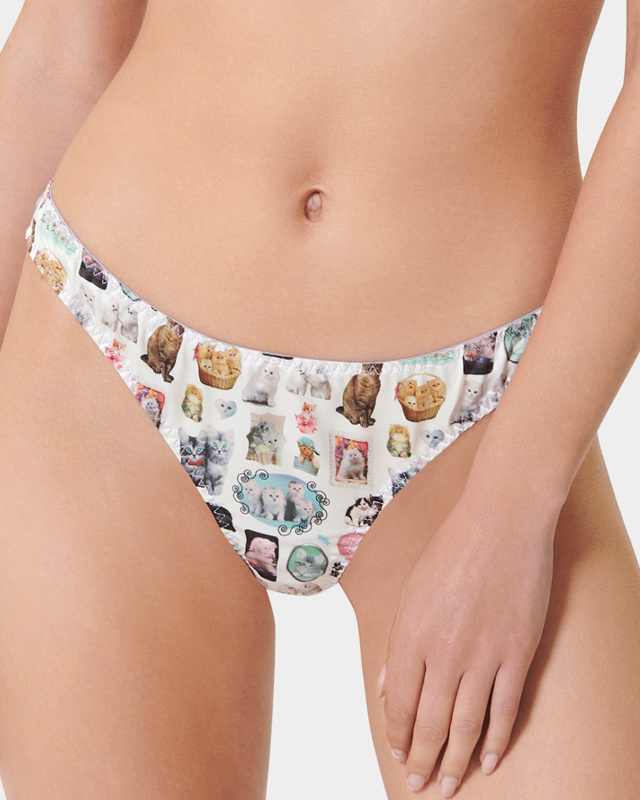 BB x Ashley Williams Kitten Print Luxury Satin Brief