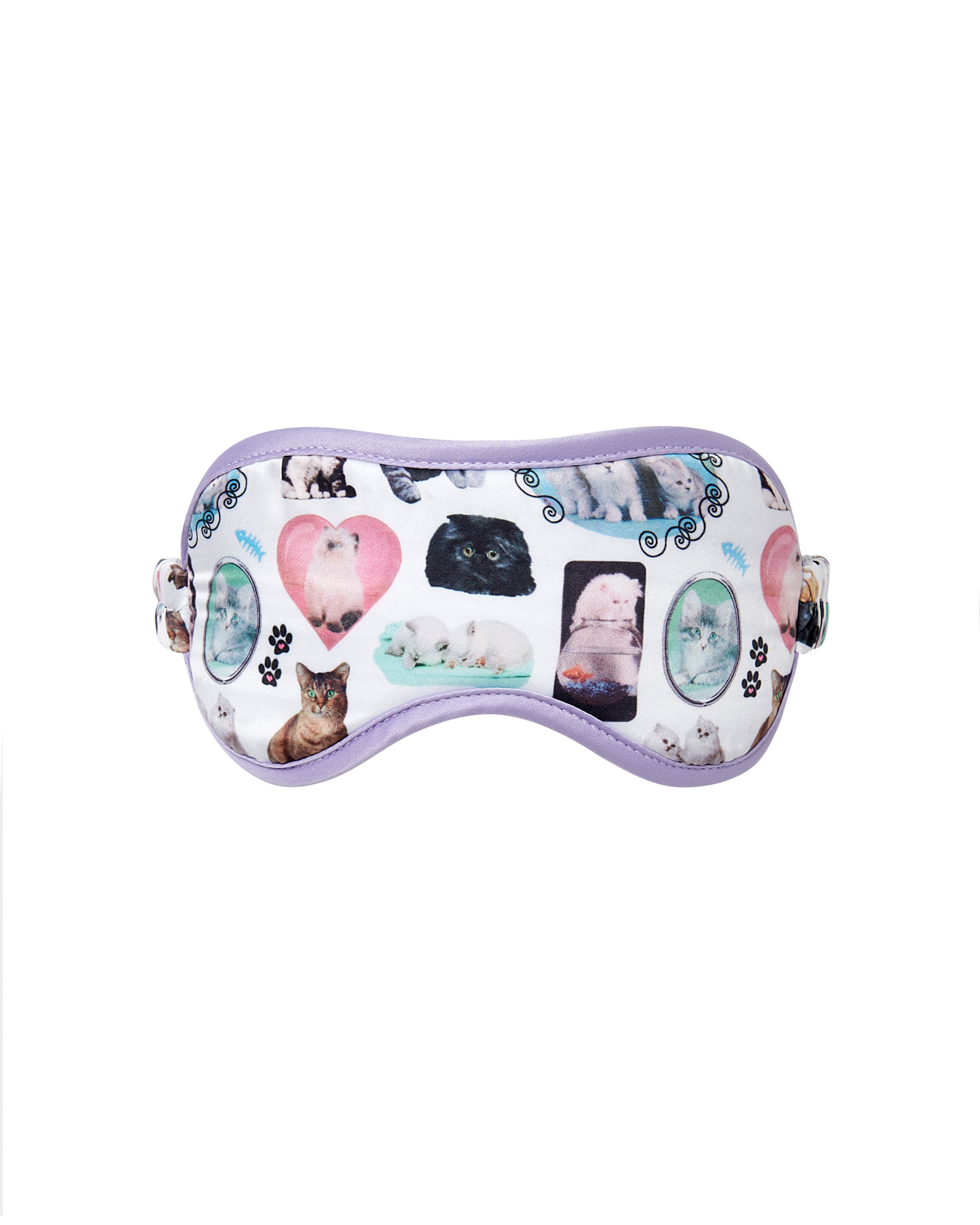 Bluebella BB x Ashley Williams Kitten Print Luxury Satin Eye Mask product