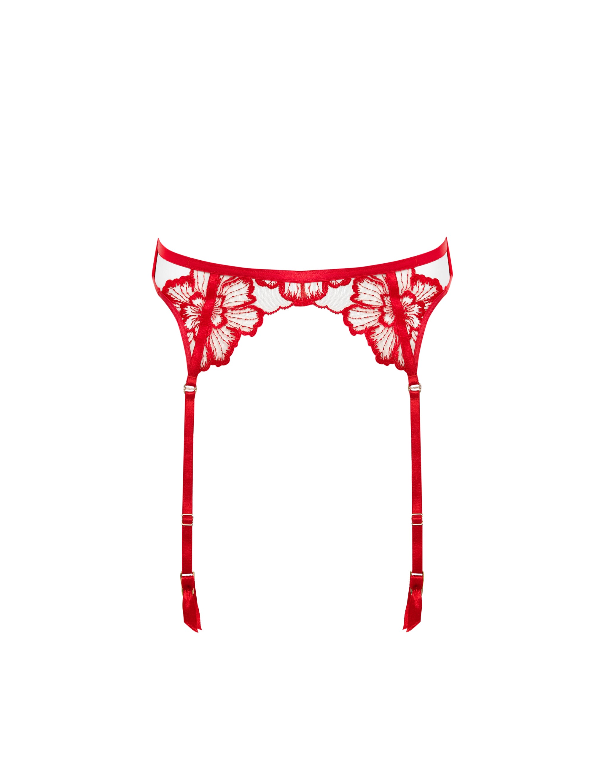 Bluebella Catalina Suspender Red/Sheer