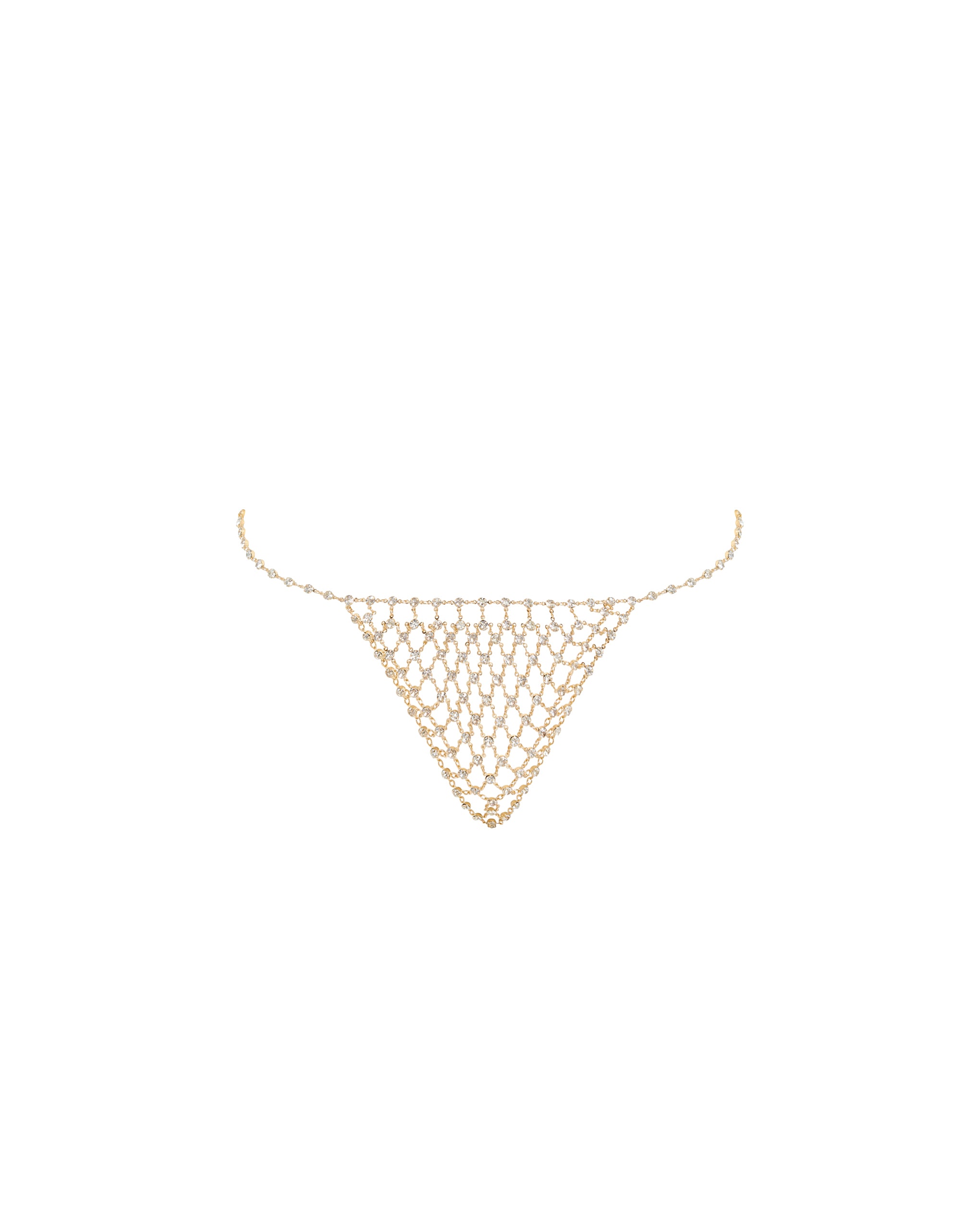 Bluebella Marli Diamond Lattice Thong Gold/Clear