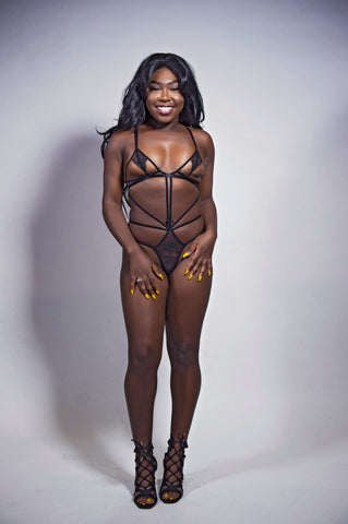 Bluebella Dare to Bare Oxford Circus shoot for London Fashion Week LWF Emerson Strappy Body Lingerie