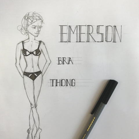 Bluebella Emerson Bra Harness Brief Thong Black