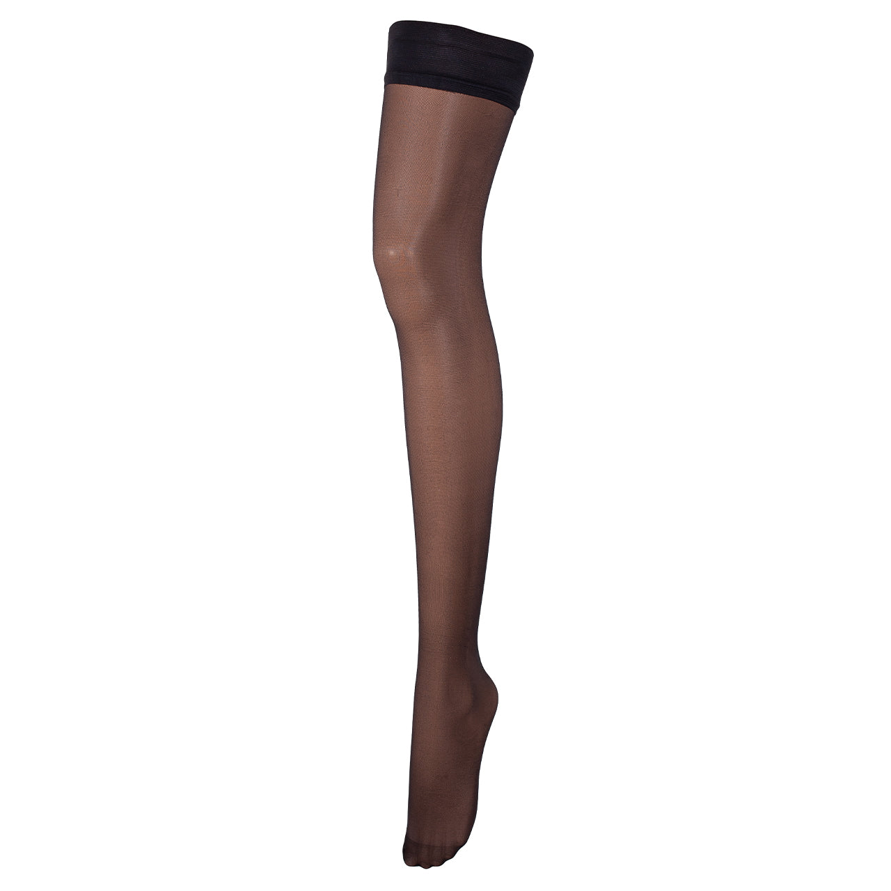 Plain Leg & Plain Top Black Hold Ups | Bluebella