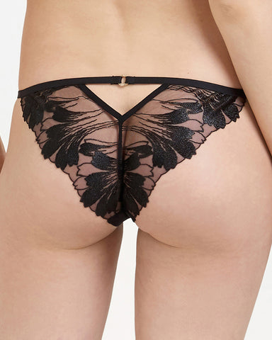 Laura Black Garter Belt with Mesh