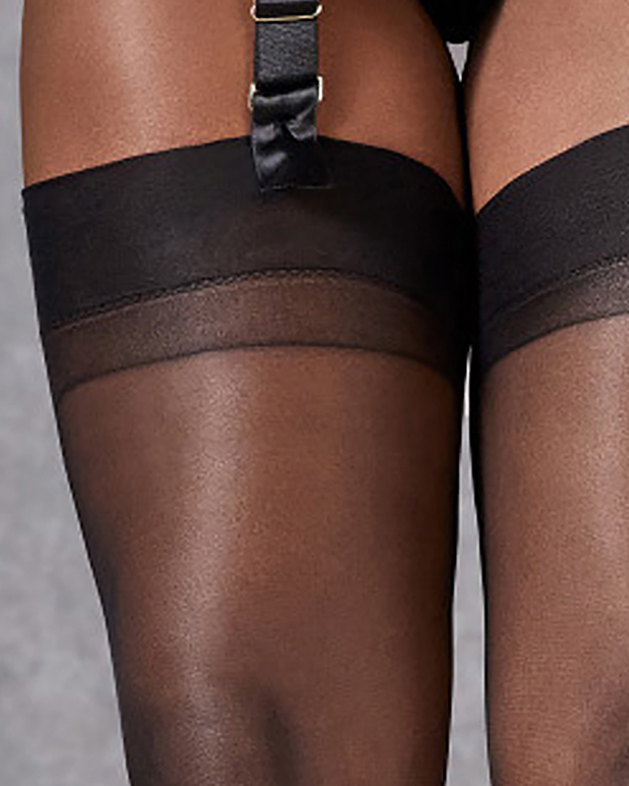 Plain Leg/Plain Top Stockings Black