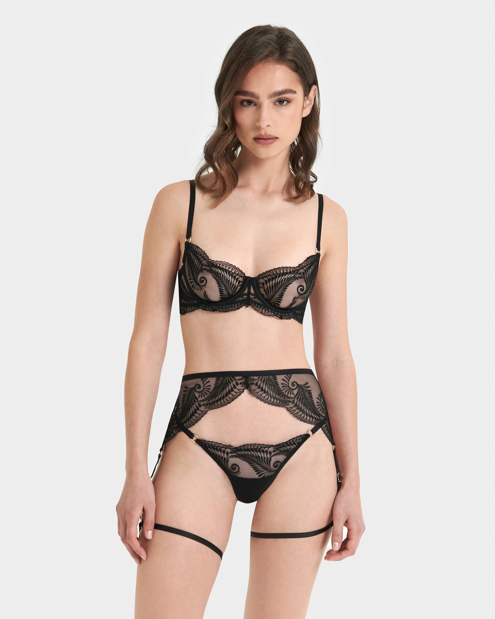 Rafaela Thigh Harness Black