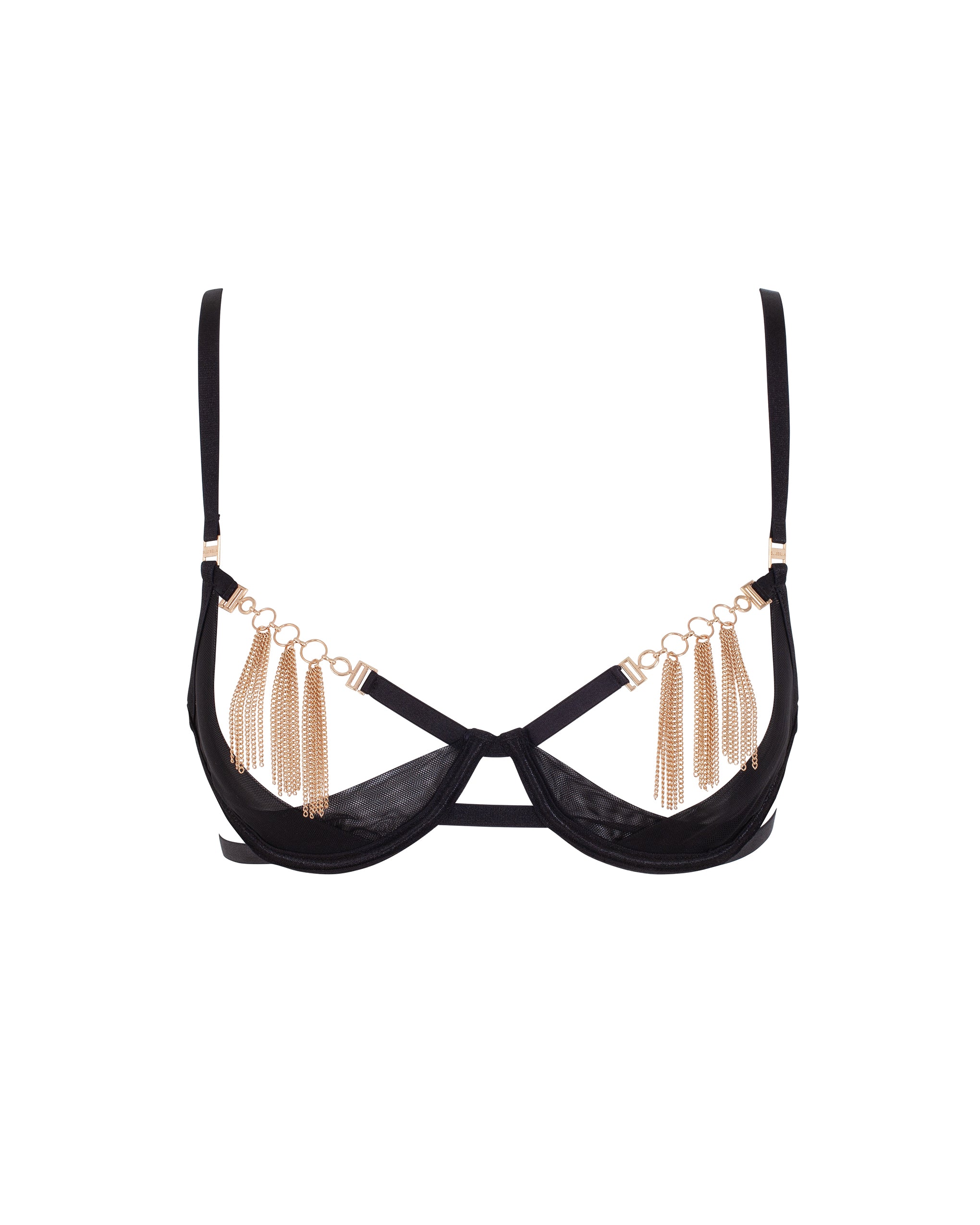 Aurora Open Bra Black/Gold