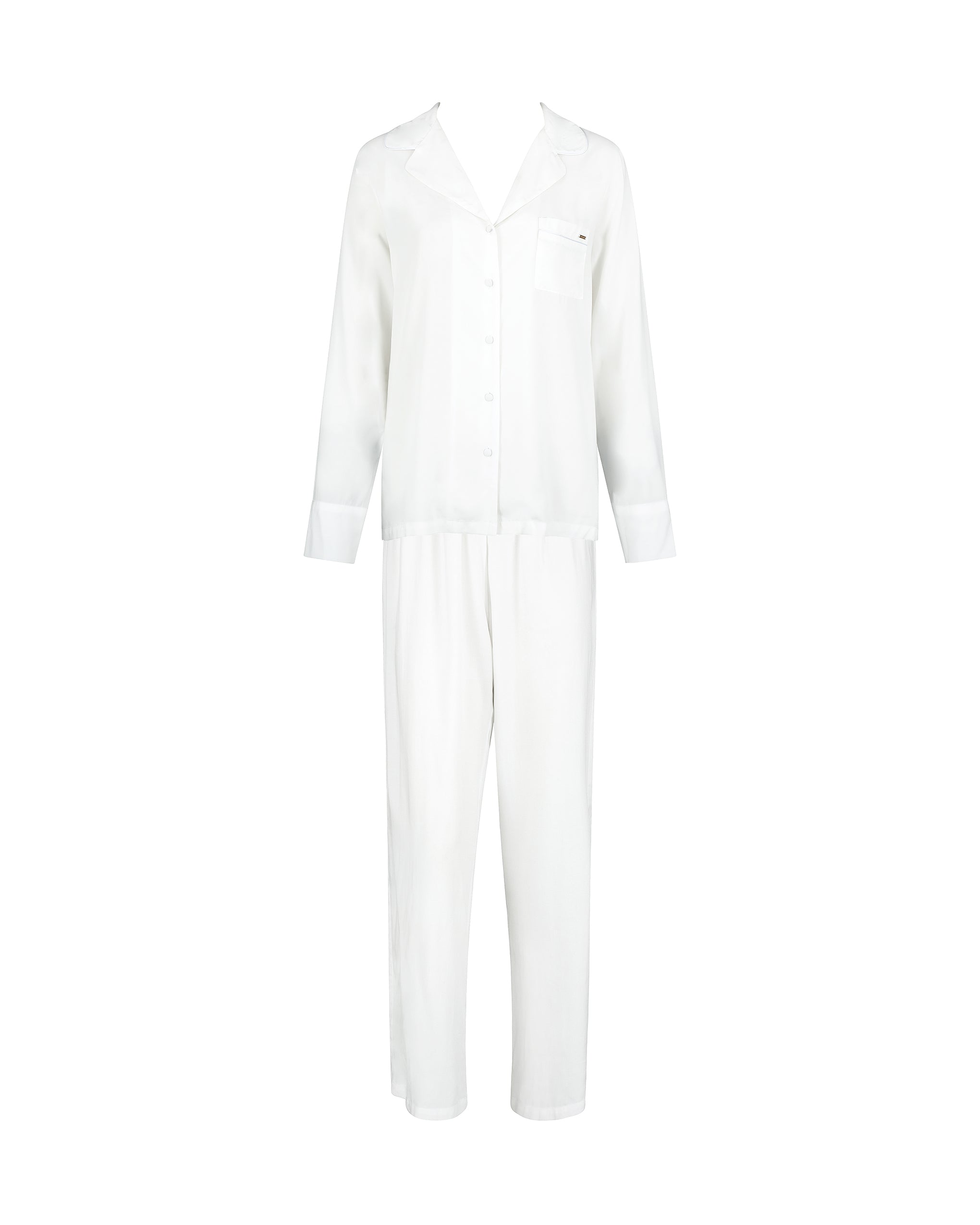 Tarcon Eco Viscose Long Pyjama Set White