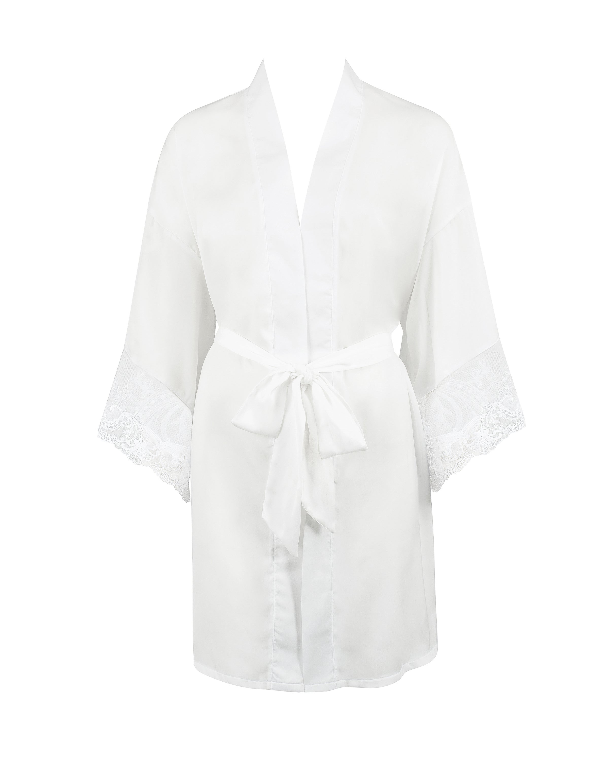 Bluebella Marseille Luxury Satin Kimono White