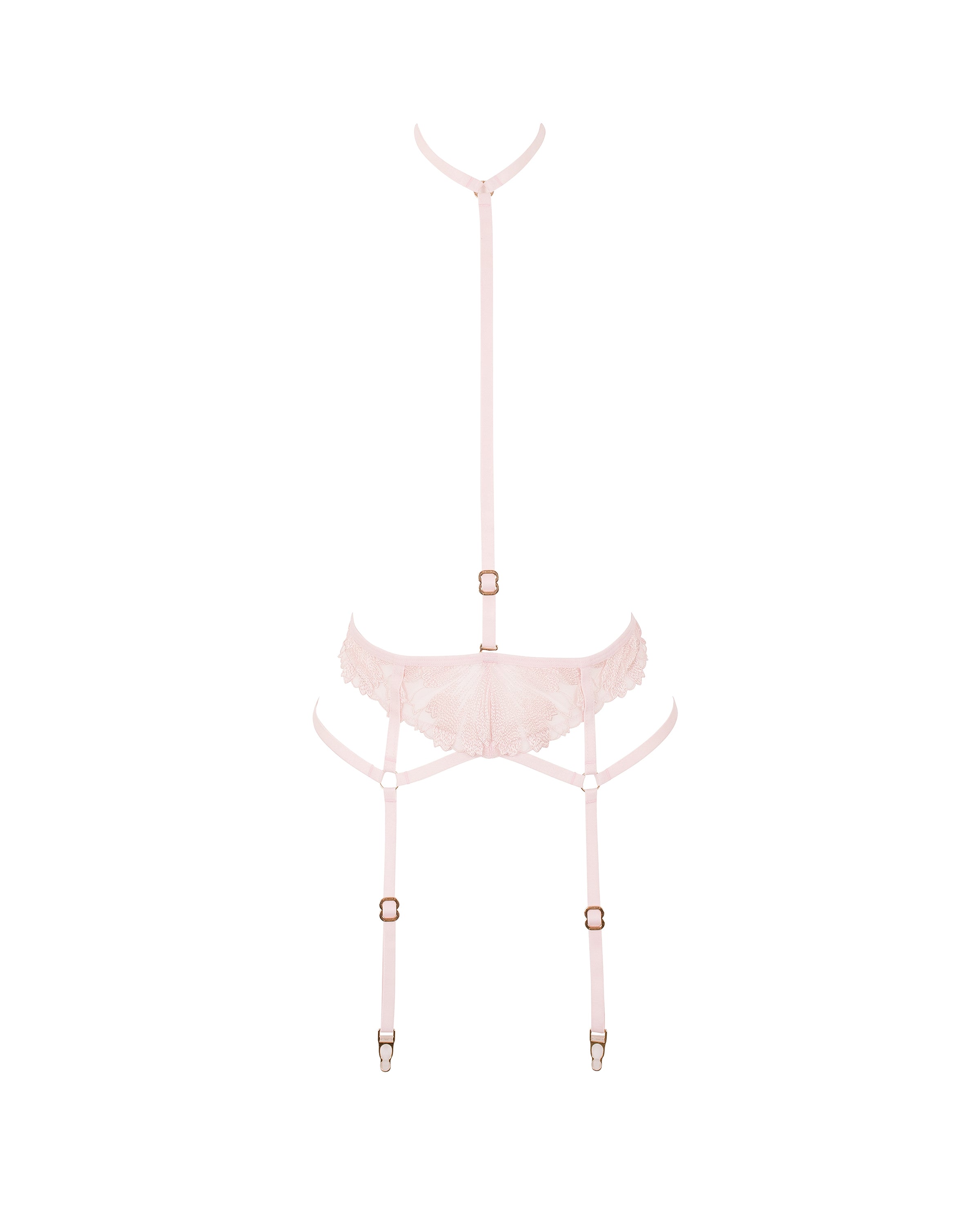 Colette Suspender Harness Pearl Pink