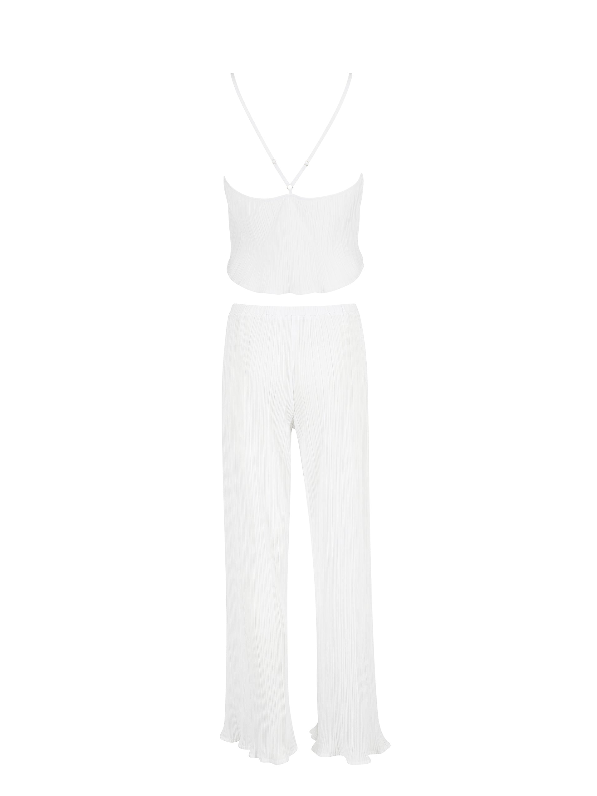 Neeson Cami and Trouser Set White