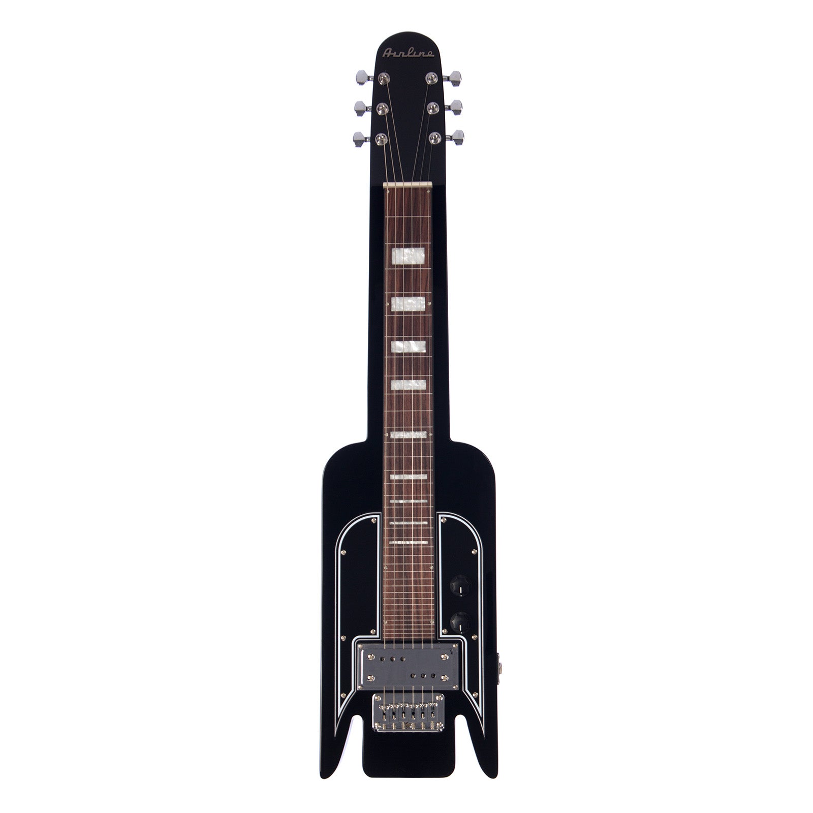 Airline Guitars Lap Steel Pro - Black - Vintage National-inspired with ...