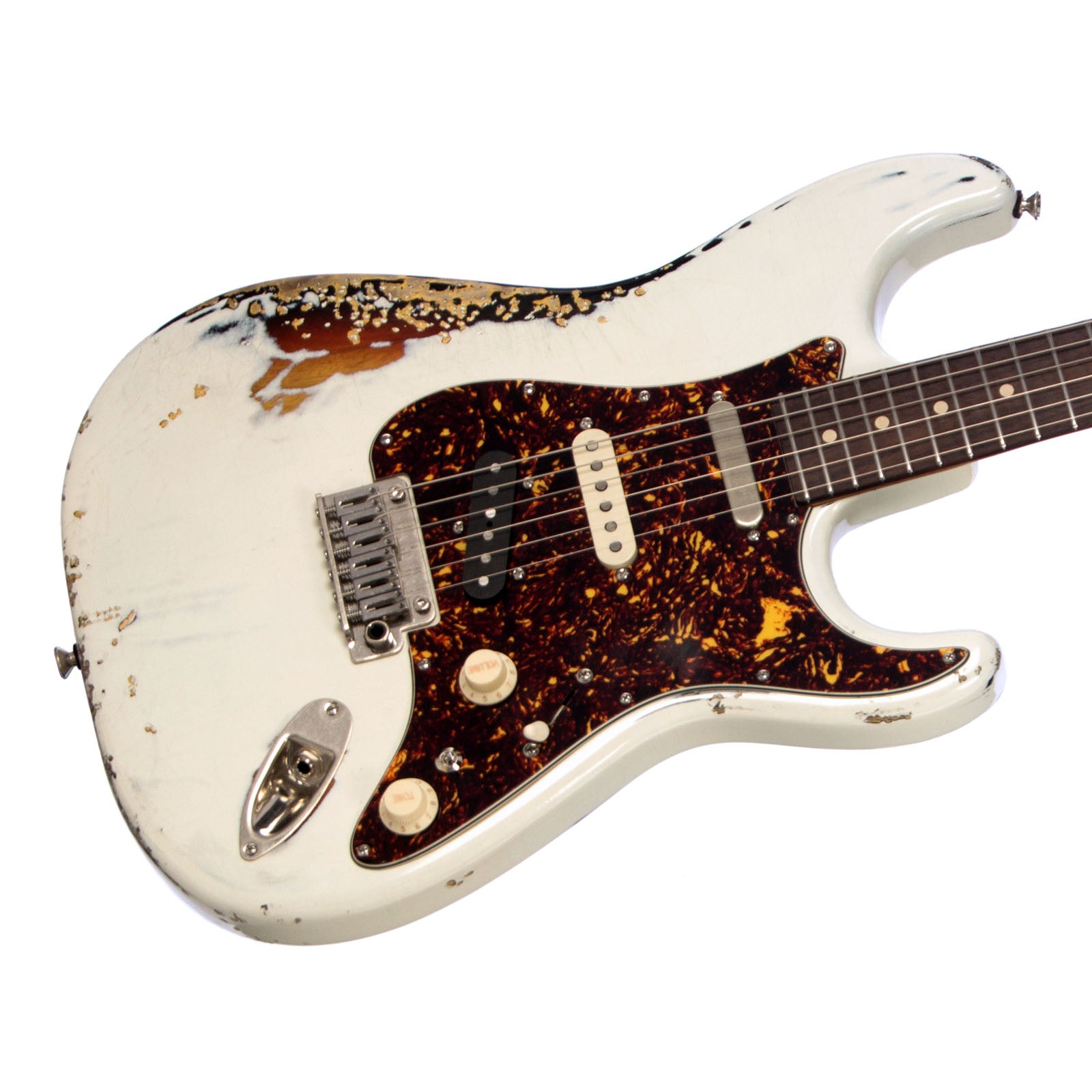 caos barbería Estadio Tom Anderson Guitars Icon Classic - Olympic White over 3 Color Burst / |  Make'n Music