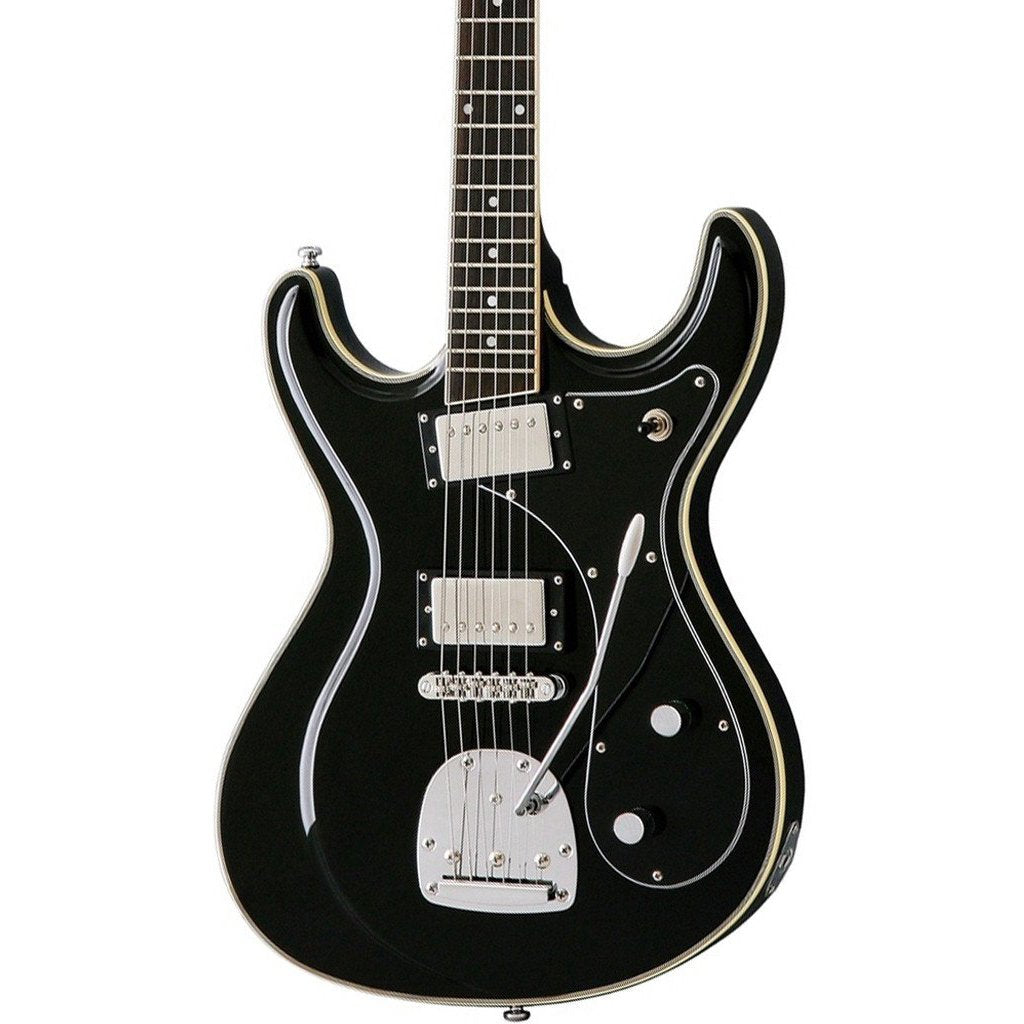 Eastwood Guitars Sidejack Hb Dlx Black Deluxe Mosrite Inspired Off Make N Music