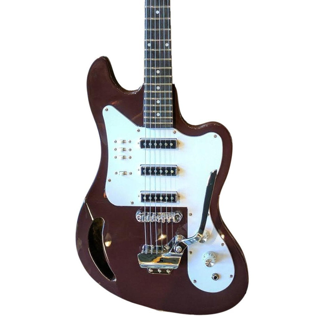 Eastwood Guitars TDR Series TG-64 - Maroon - Teisco Tribute Model Offset  Electric Guitar - NEW!