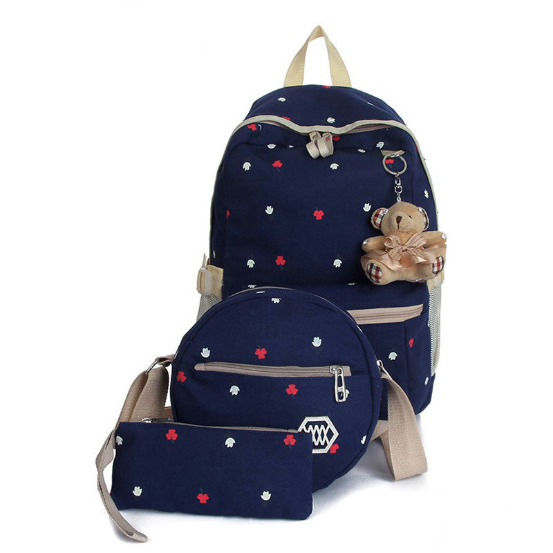 3-piece Set Wednesday Adams Schoolbag Backpack +pencil Bag +small Satchel  Set