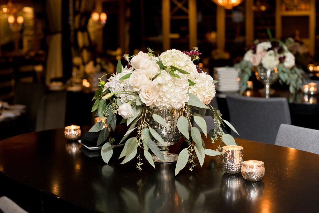 Liza & Nick's Centrepieces from Rebel Petal Florals | Photography by Genevieve Georget