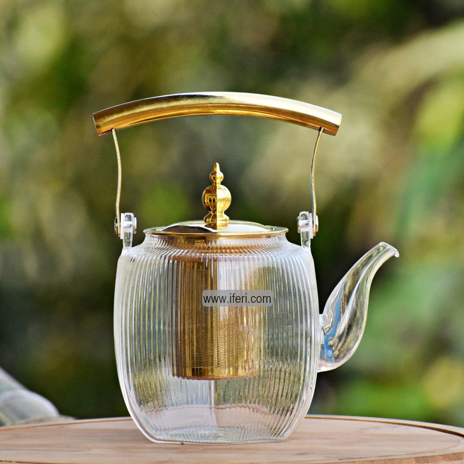 1100ml Tempered Glass Tea Pot with Infuser RY0145