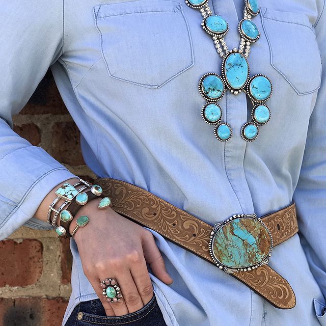 4 Stone Royston Turquoise Leather Bracelet (made-to-order) – Mud Lowery